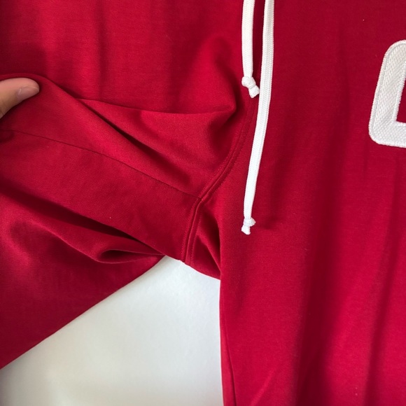 Abercrombie & Fitch Gym Issue Red Cropped Sweatpants Vintage Y2K Activewear - Picture 4 of 9